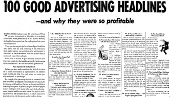 100 Ways to Write a Profitable Advertising Headline, As Learned From 44 Years In the Direct Response Trenches …